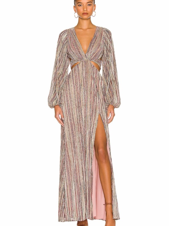 House of Harlow 1960 Dresses & Skirts - House of Harlow 1960 Multicolor Metallic Stripe Maxi Dress